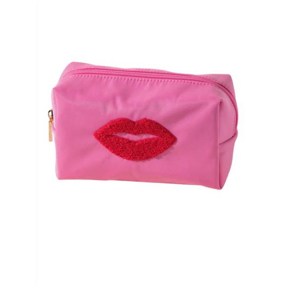 NEW SHIRALEAH women's cara lips cosmetic pouch bag in pink - Picture 2 of 3